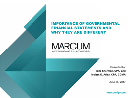 Importance of Governmental Financial Statements and Why They Are Different