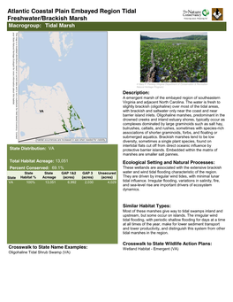 Atlantic Coastal Plain Embayed Region Tidal Freshwater/Brackish