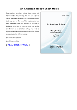 An American Trilogy Sheet Music