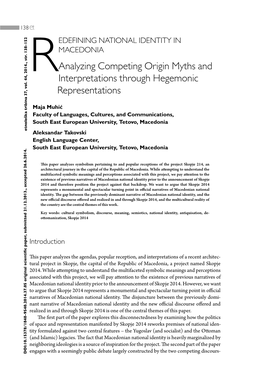 Analyzing Competing Origin Myths and Interpretations Through Hegemonic Representations