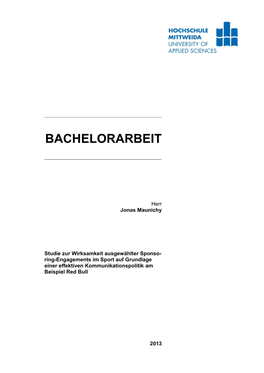 Bachelorarbeit