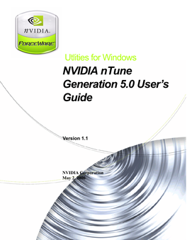 NVIDIA Ntune Generation 5.0 User's Guide