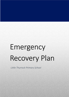 Emergency Recovery Plan