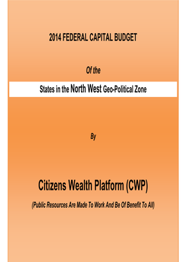 North West 2014 Capital Budget Pull Out