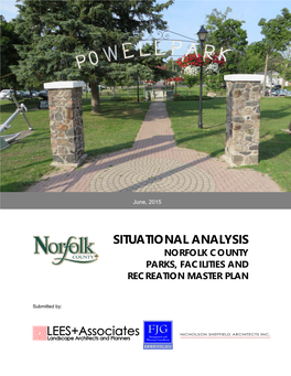 Situational Analysis Norfolk County Parks, Facilities and Recreation Master Plan