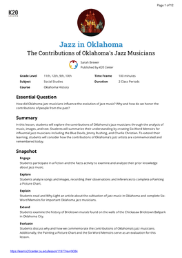 Jazz in Oklahoma