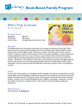 Ella's Trip to Israel