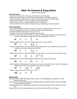 How to Format a Song Chart ^