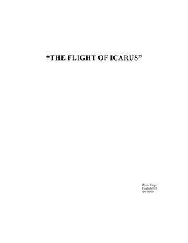 “The Flight of Icarus”