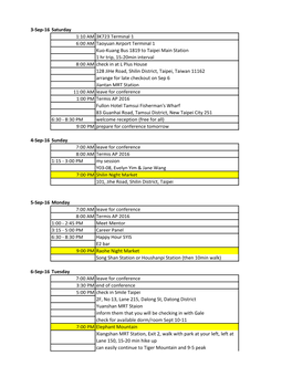 Taipei-Itinerary