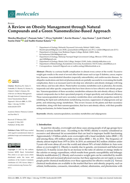 A Review on Obesity Management Through Natural Compounds and a Green Nanomedicine-Based Approach