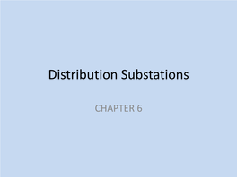 Distribution Substations