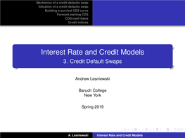 3. Credit Default Swaps