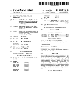 (12) United States Patent (10) Patent No.: US 8,802,924 B2 Hacohen Et Al