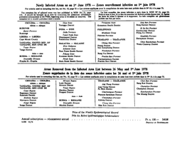 83 2 J 1315 0 Newly Infected Areas As on 1St June 1978 — Zones