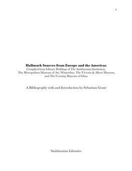 Hallmark Sources from Europe and the Americas [PDF]