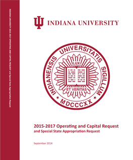 2015-2017 OPERATING and CAPITAL REQUEST and Special State Appropriation Request