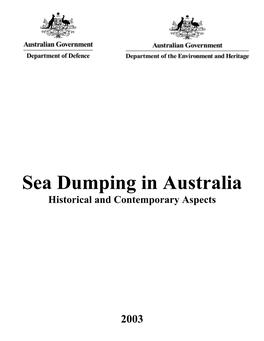 Sea Dumping in Australia: Historical and Contemporary Aspects