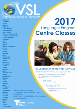 Centre Classes