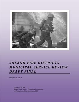 Solano Fire Districts Municipal Service Review Draft Final