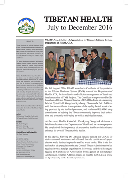 Tibetan Health Newsletterjuly-December 2016