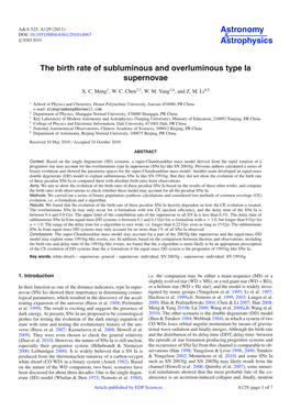 The Birth Rate of Subluminous and Overluminous Type Ia Supernovae