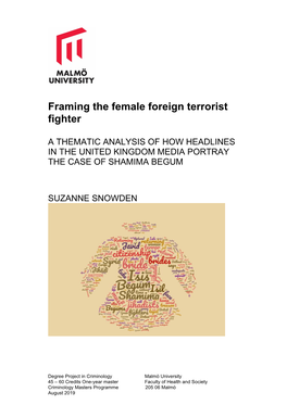 Framing the Female Foreign Terrorist Fighter