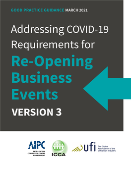 Addressing COVID-19 Requirements for Re-Opening Business Events