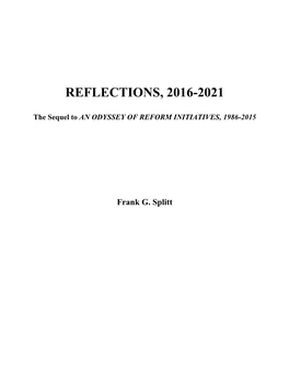 Reflections, 2016-2021
