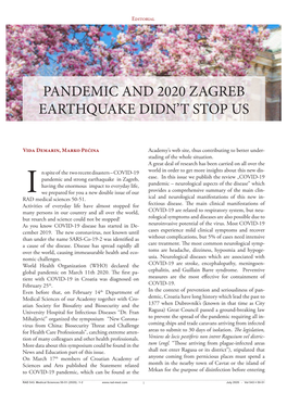 Pandemic and 2020 Zagreb Earthquake Didn't Stop Us