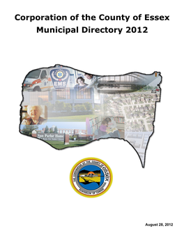 Corporation of the County of Essex Municipal Directory 2012