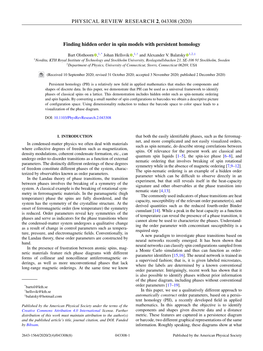 Finding Hidden Order in Spin Models with Persistent Homology