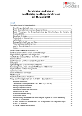 2021-03-15 Bericht 0.4 MB Bericht Des Landrates an Den Kreistag Vom 15.3.2021 ©BLK