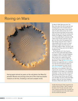 Roving on Mars