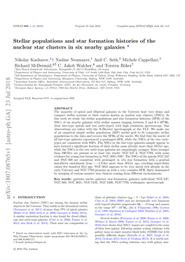 Stellar Populations and Star Formation Histories of the Nuclear Star Clusters in Six Nearby Galaxies ?