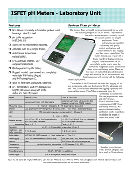 ISFET Ph Meters - Laboratory Unit 1234567890123