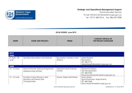 2019 APRIL JUNE Strategic and Operational Management Support Communication Service E-Mail