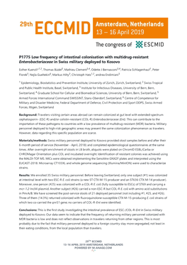 P1775 Low Frequency of Intestinal Colonisation with Multidrug-Resistant