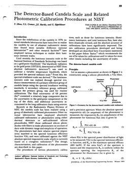 The Detector-Based Candela Scale and Related Photometric Calibration Procedures at NIST