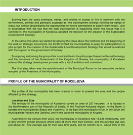 Introduction Profile of the Municipality of Koceljeva