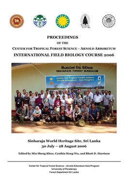 Proceedings of the CTFS-AA IFBC 2006