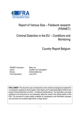 Country Report Belgium