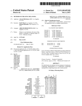 (12) United States Patent (10) Patent No.: US 9,149,455 B2 Desai Et Al