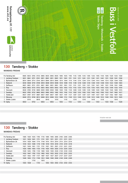 130 Tønsberg - Melsomvik - Stokke