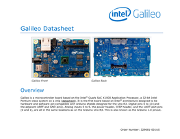 Galileo Datasheet