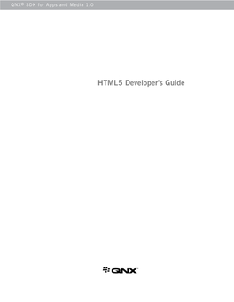 HTML5 Developer's Guide
