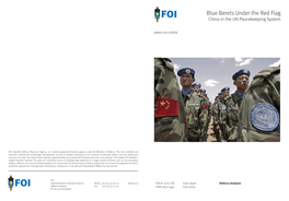 Blue Berets Under the Red Flag. China in the Peacekeeping System