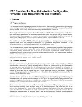 IEEE Standard for Boot (Initialization Configuration) Firmware: Core Requirements and Practices