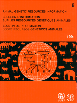 Animal Genetic Resources Information Bulletin