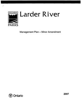 ONTARIO Larder River